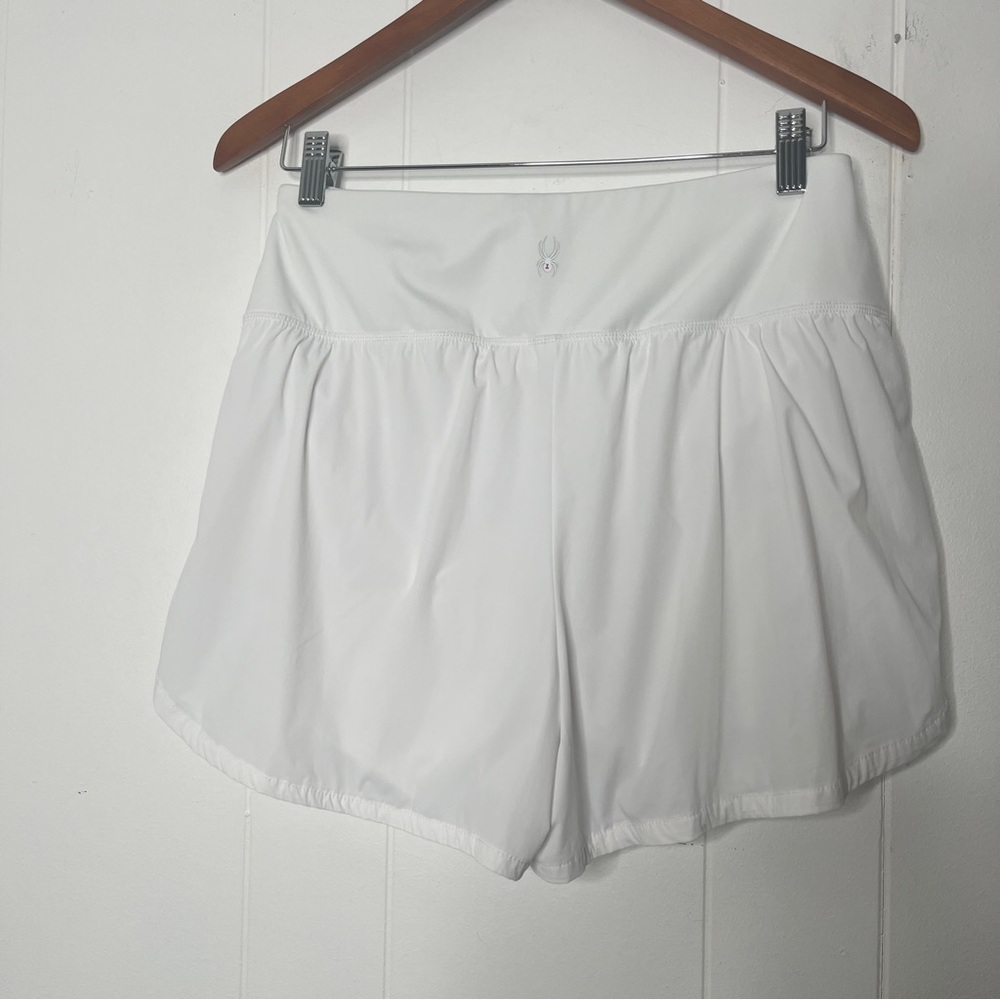 Spyder Active Women's White Athletic Shorts Lined Size M - Picture 2 of 6